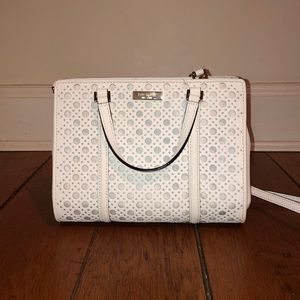 Kate Spade White Caning Bag
